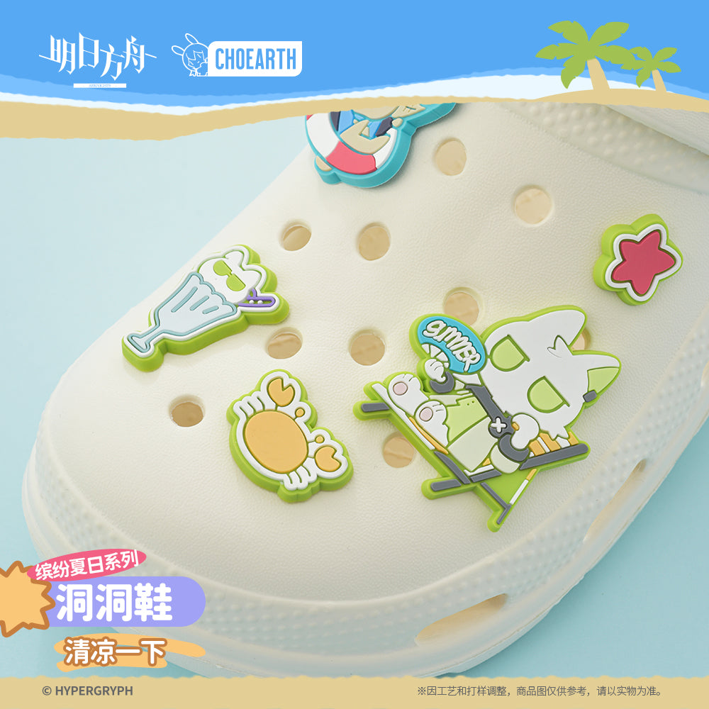 Arknights Official Colorful Summer Series Crocs Style Sandle Shoes & Jibbitz set