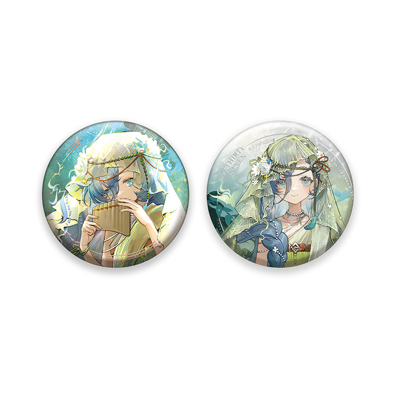 Reverse 1999 Official "One Moment of Aria" Character Badge Set Melania Satsuki 37 Ms. Moissan