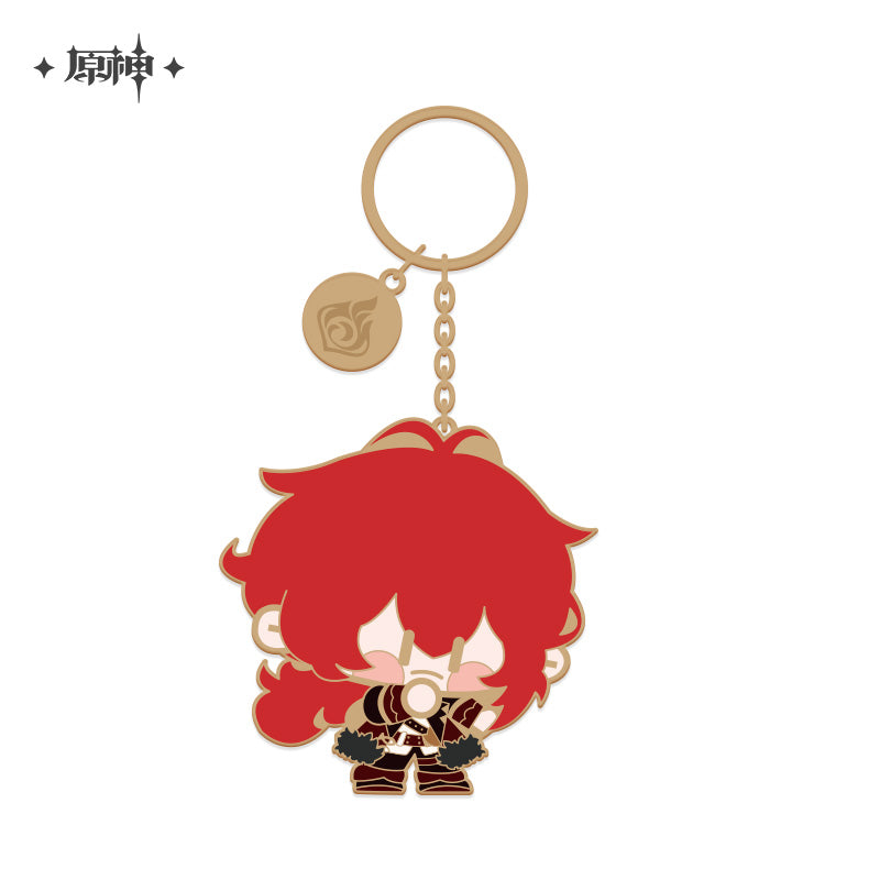 [Genshin official] Q version Character Metallic Keychain Keyring