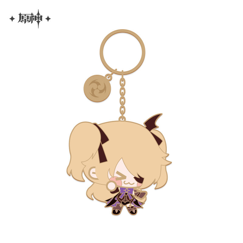 [Genshin official] Q version Character Metallic Keychain Keyring