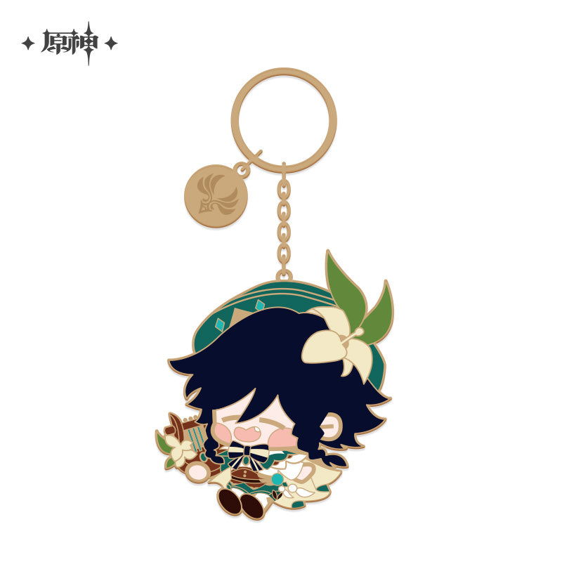 [Genshin official] Q version Character Metallic Keychain Keyring