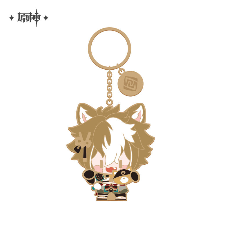 [Genshin official] Q version Character Metallic Keychain Keyring