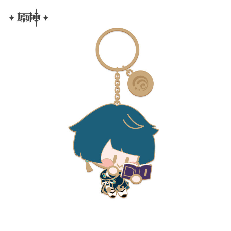 [Genshin official] Q version Character Metallic Keychain Keyring