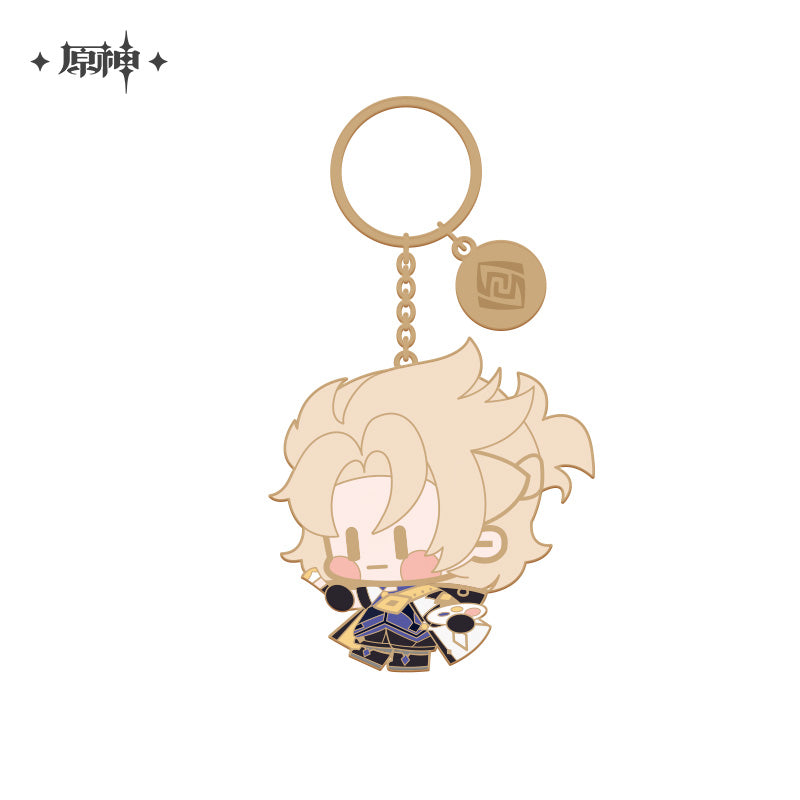 [Genshin official] Q version Character Metallic Keychain Keyring