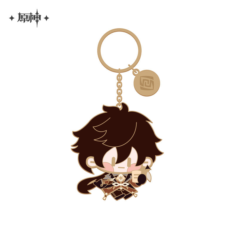 [Genshin official] Q version Character Metallic Keychain Keyring