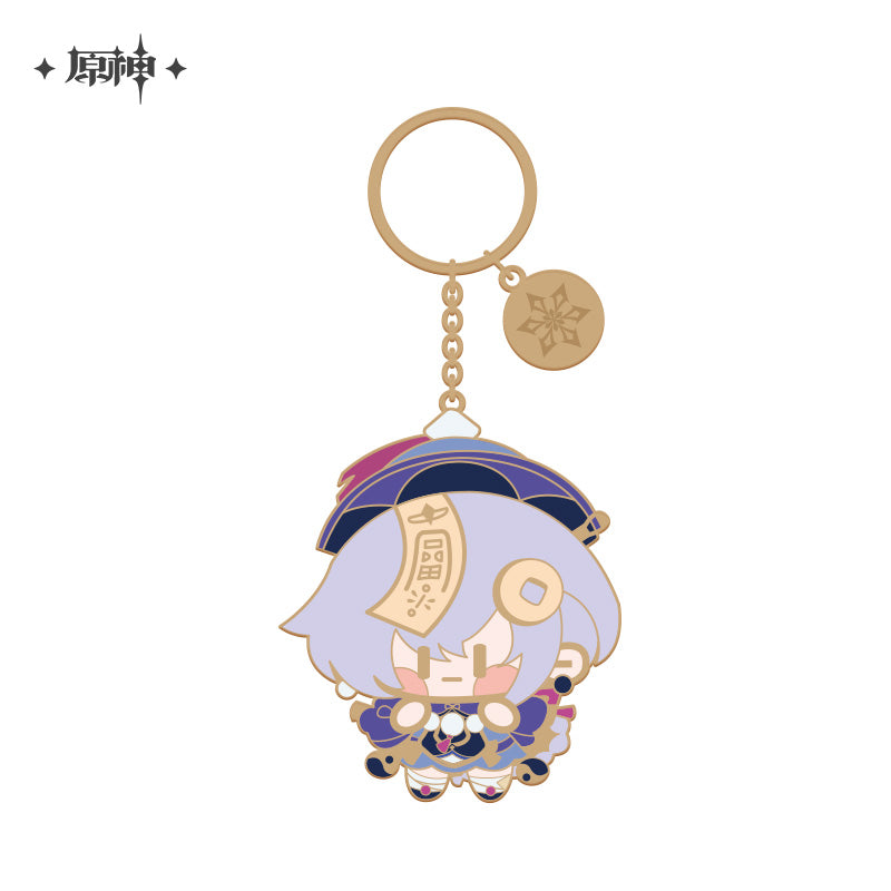 [Genshin official] Q version Character Metallic Keychain Keyring