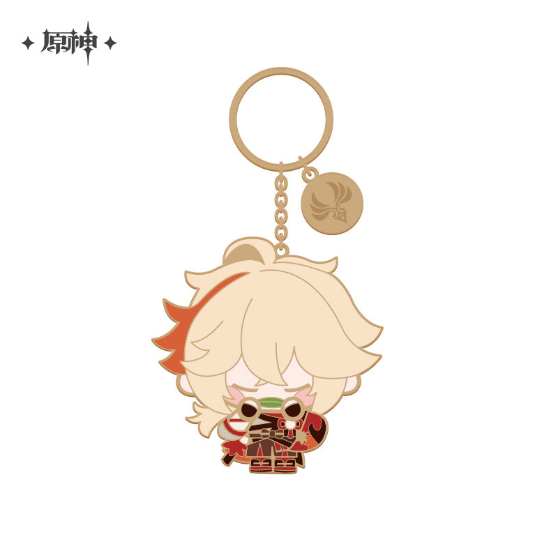 [Genshin official] Q version Character Metallic Keychain Keyring