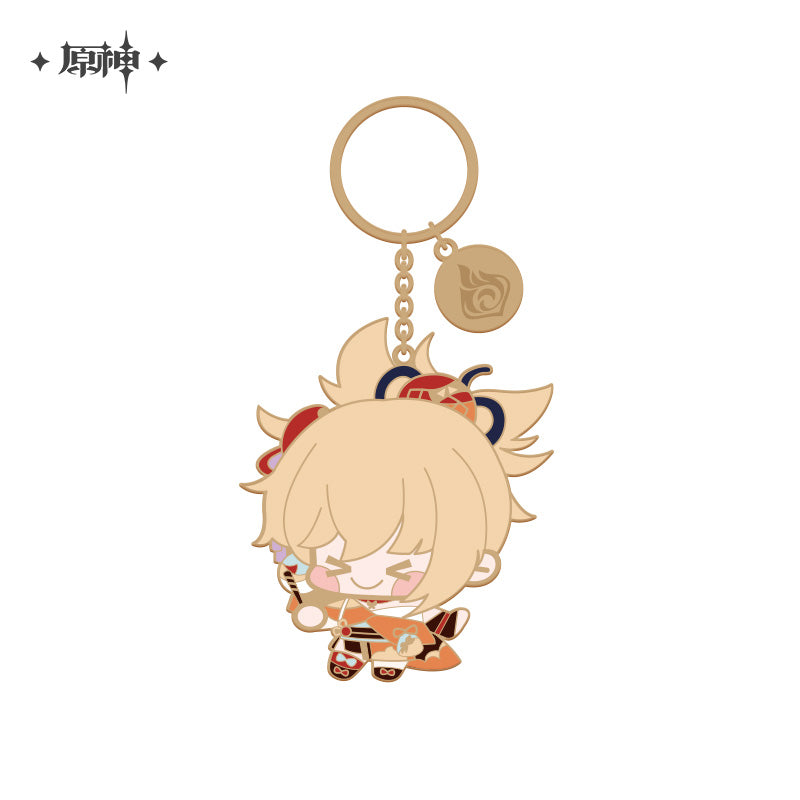 [Genshin official] Q version Character Metallic Keychain Keyring